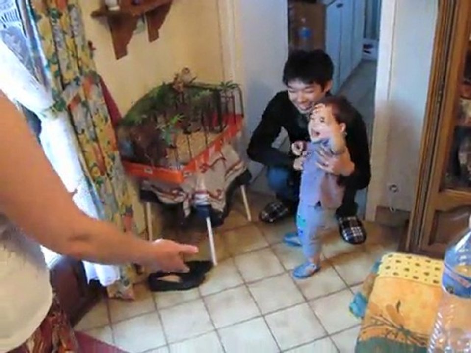 Raphaël et ses premiers pas à 14 mois - Lundi 22 Août 2011
