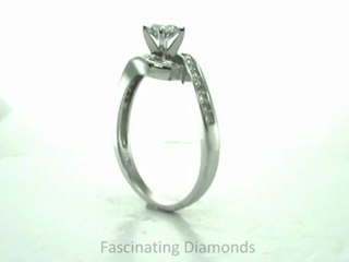 FDENS3006ROR  Round Cut Diamond Petite Snail Shape Pave Set Engagement Ring