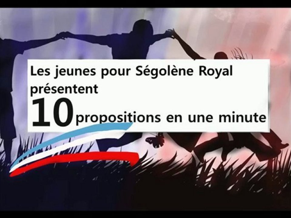 Ségolène Royal: Dix propositions (1)