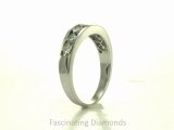 FDENS1828B White Gold Princess Cut Diamond Wedding Anniversary Band Channel Set