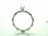 FDENS1823EMR Bone Shaped Bar Style Prong Set Emerald Cut Diamond Engagement Ring
