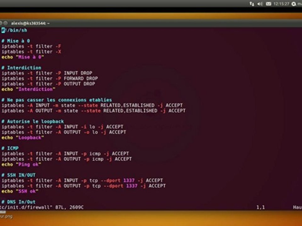 Tutoriel vidéo : sécurisation de son serveur dédié avec iptables, fail2ban et rkhunter