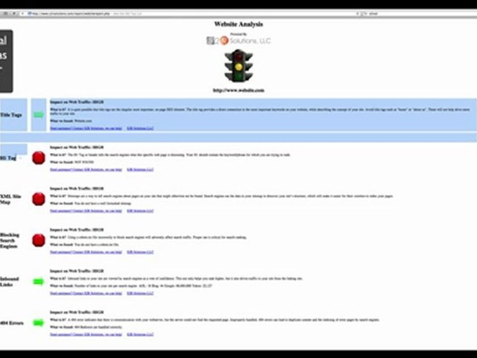 Free Instant Website Report Analysis