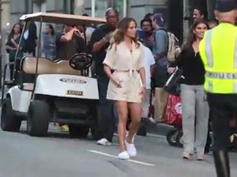Jlo beim dreh ihres neuen clips