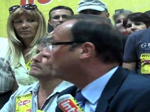 François Hollande chez Fralib : conférence de presse