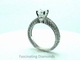 FDENS1790ASR  Asscher Cut Vintage Style Diamond Engagement Ring Engraved With Milgrain
