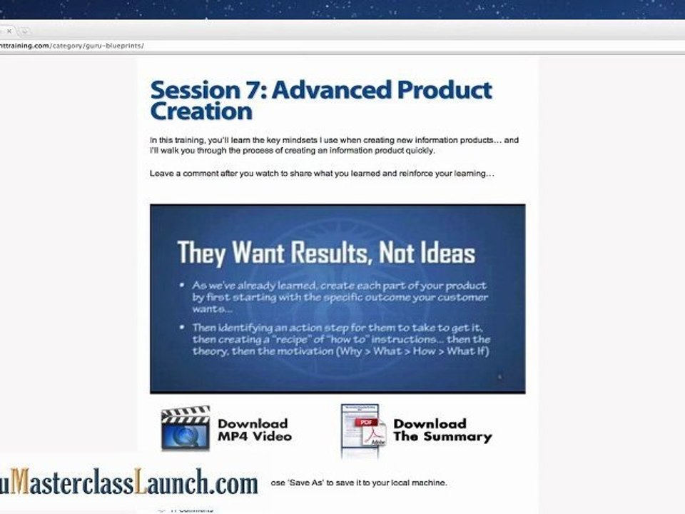 Guru Master Class [REVIEW]: Information Marketing Blueprint