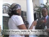 Interview Dr. Daniel Mengara - Sit-In des Gabonais à Washington