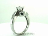 FDENS594PRR  Princess Cut Diamond Channel Set Swirl Shaped Bridal Ring