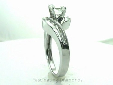 FDENS594ASR Asscher Cut Diamond Channel Set Swirl Shaped Engagement Ring