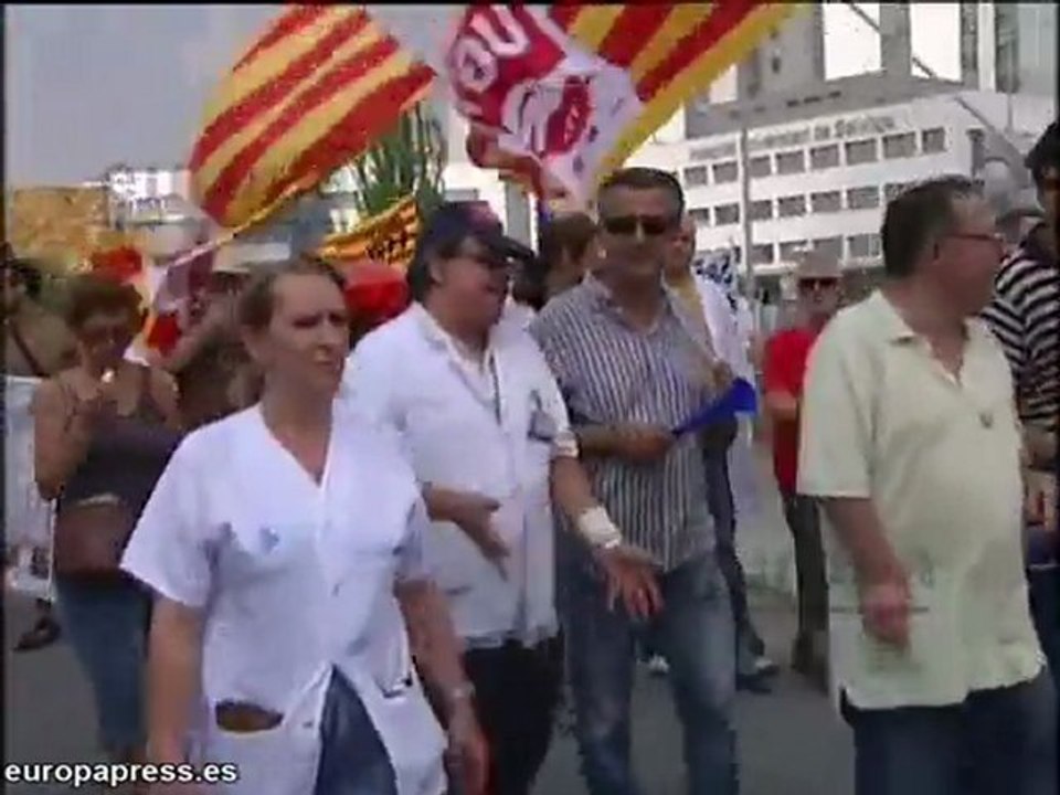 Cortan carreteras en Barcelona