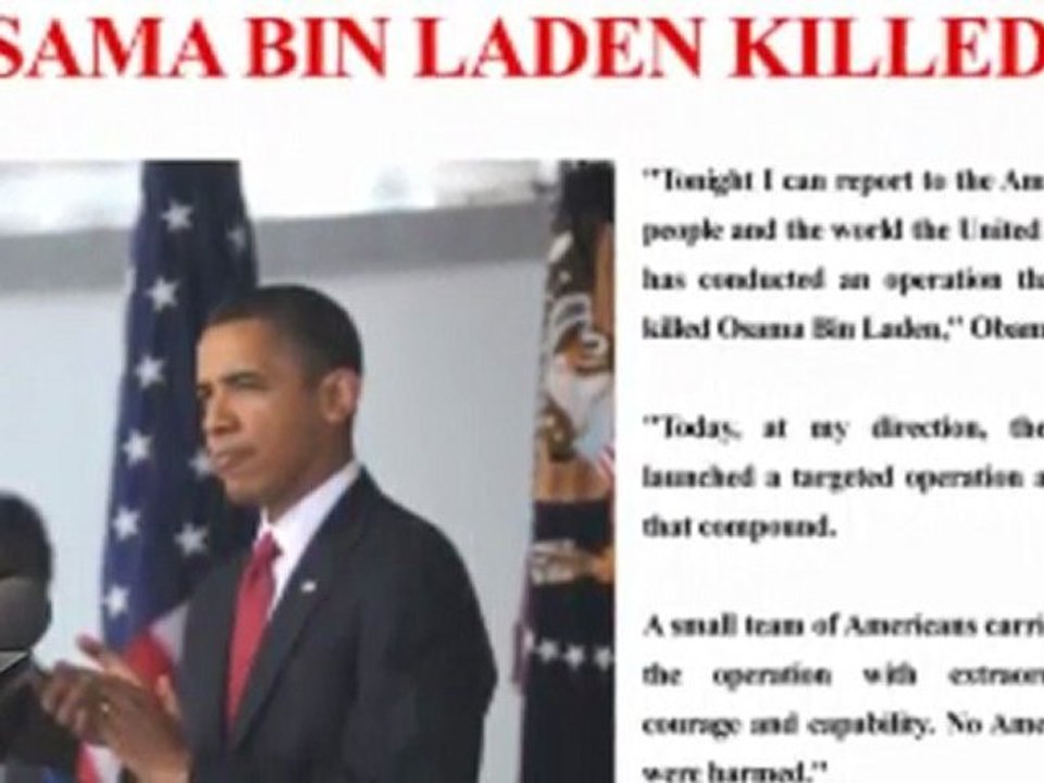 Osama Bin Laden Shot Dead in Pakistan
