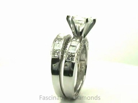 FDENS198OV Oval Shape Diamond Wedding Rings Set In Channel & Pave Setting