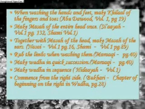 Ablution Sunnas & Faraid