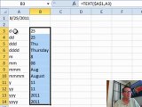 Learn Excel 2010 - 'August' from Numeric Date