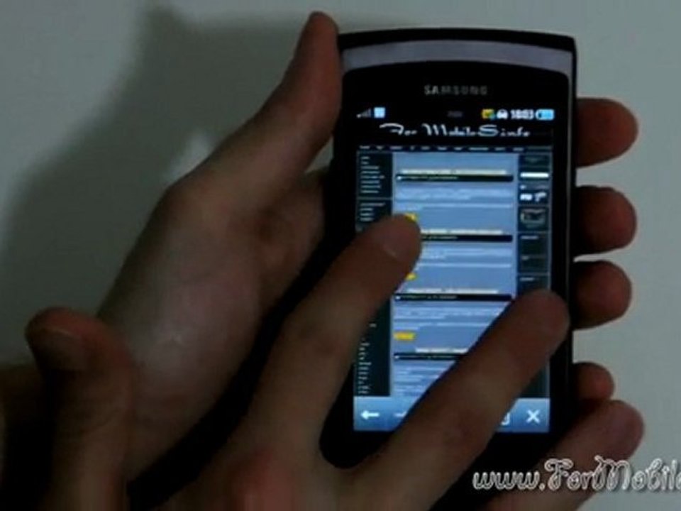 Samsung Wave II (S8530) - Funzionamento di Browser, YouTube e Samsung Apps