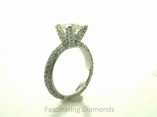 FDENR7532RO Round Cut Micro Pave Crown Set Diamond Engagement Ring