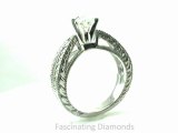 FDENR7428HTR  Heart Shape Prong Set Antique Diamond Engagement Ring