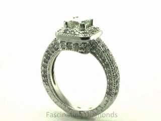 FDENR6553PR  Princess Cut Diamond Engagement Ring In Vintage Pave Setting