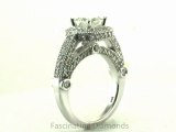 FDENR6308PRR  Princess Cut Diamond Engagement Ring In Vintage Pave Setting