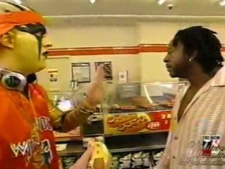 Goldust Stalks Booker T at 7-11 - Raw - 5/6/02