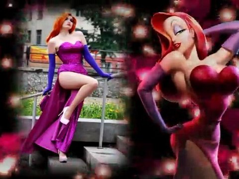 cosplay Usagi-Tsukino-krv Jessica Rabbit y gracias a Artgerm