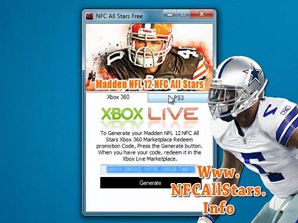 How to Get Madden NFL 12 NFC All Stars Team Free - Xbox 360 And PS3!!