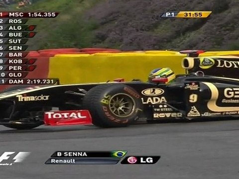 F1 Spa Francorchamps 2011 Bruno Senna Crash Accident Libres1