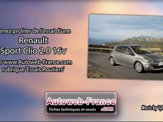 Télécharger la video: Essai Renault Sport Clio 2.0 16v - Autoweb-France