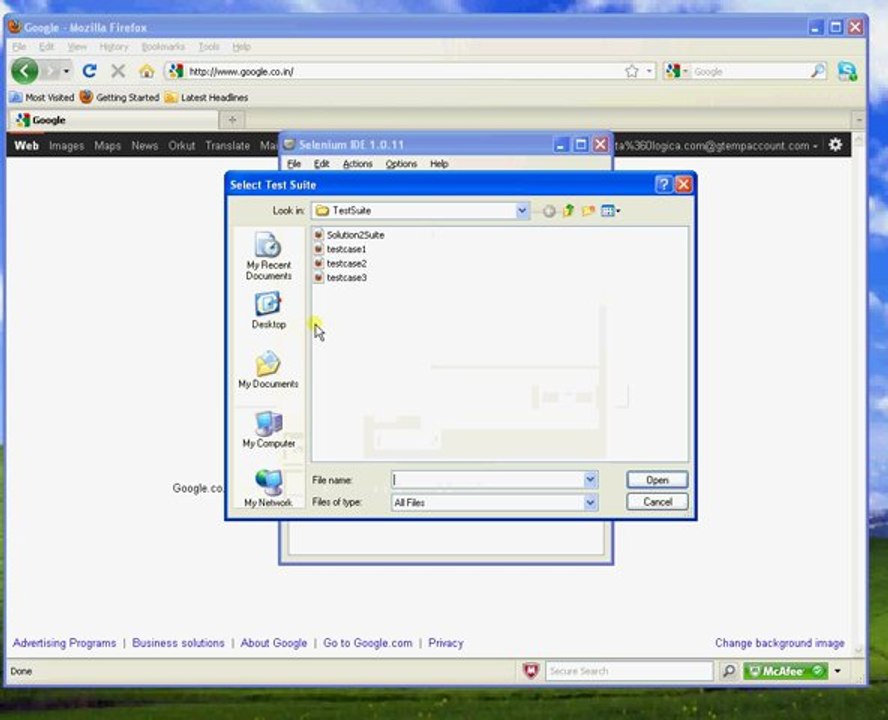 Selenium IDE Test Suite
