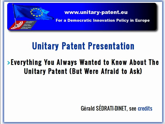 Unitary Patent Presentation