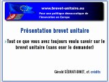 Présentation brevet unitaire