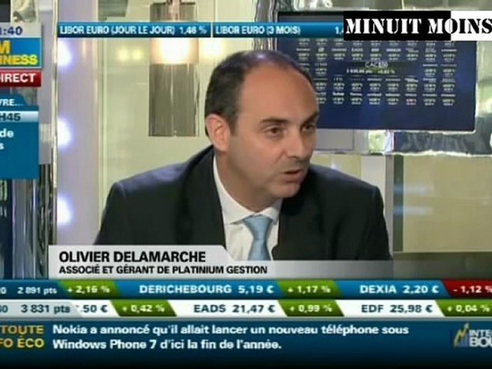 Olivier Delamarche - 25 aout 2011 - BFM Busines...