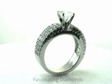 FDENR2738RO  3 Row Round Cut Diamond Engagement Ring In Micro Pave Setting