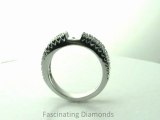 FDENR2737  Semi Mount 2 Row Diamond Engagement Ring In Micro Pave Setting