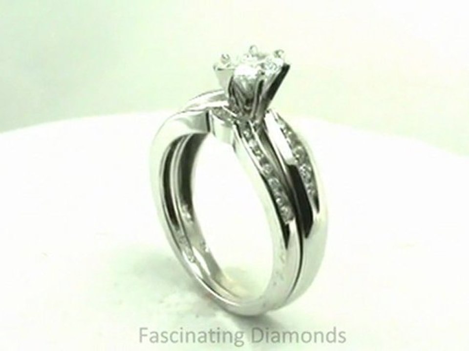 FDENS3113PE  Pear Shape Diamond Traped Cathedral Wedding Rings Set In Channel Setting