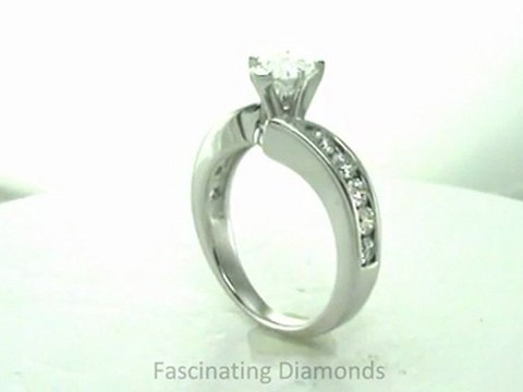 FDENS4028HTR Heart Shape Diamond Engagement Ring Channel Set Intertwined