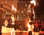Flambal Olek Feuershow Eisfiguren Eisskulpturen Icecarver Eisbildhauer Eis und Feuer