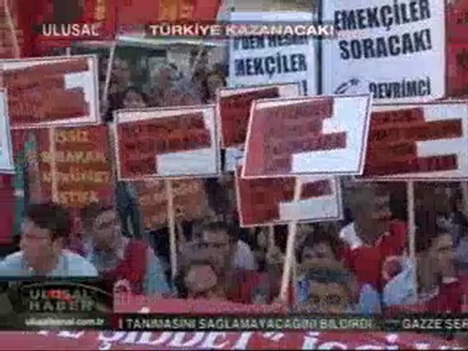 Adana, Samsun ve İstanbulda işçilere yapılan saldırılara karşı İstanbul Taksim'de eylem