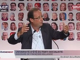 François Hollande : la lutte contre les inégalités (27/08)