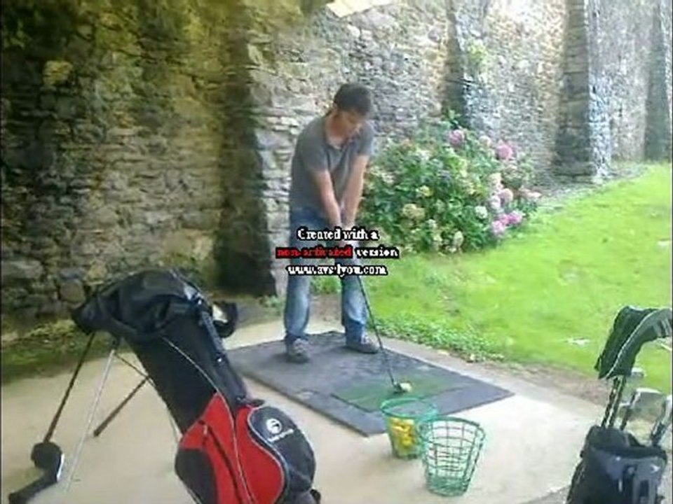 Laurent & Kévin, practice au golf de Vtré