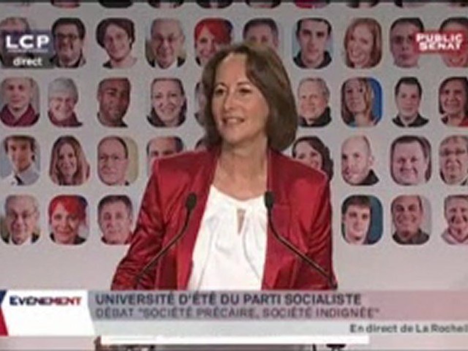 Discours de Ségolène Royal : "Société précaire, société indignée"