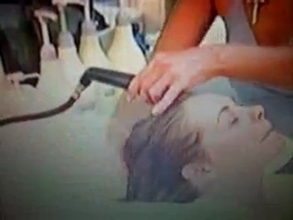Enjoying shampoo!