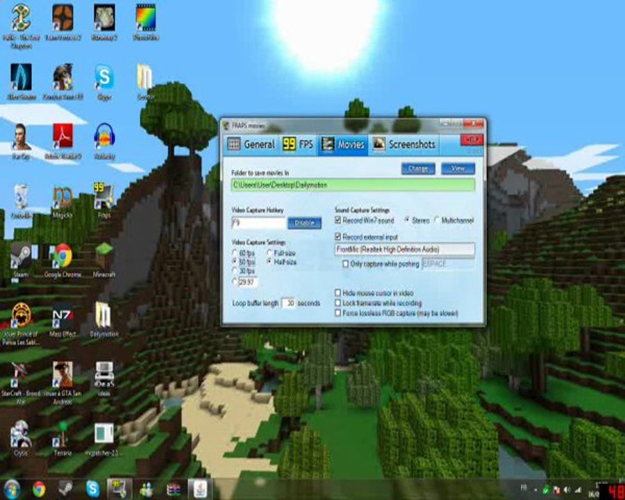 Tuto configurer FRAPS