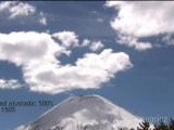 Ovni en el volcán Parinacota or ufo over a volcano