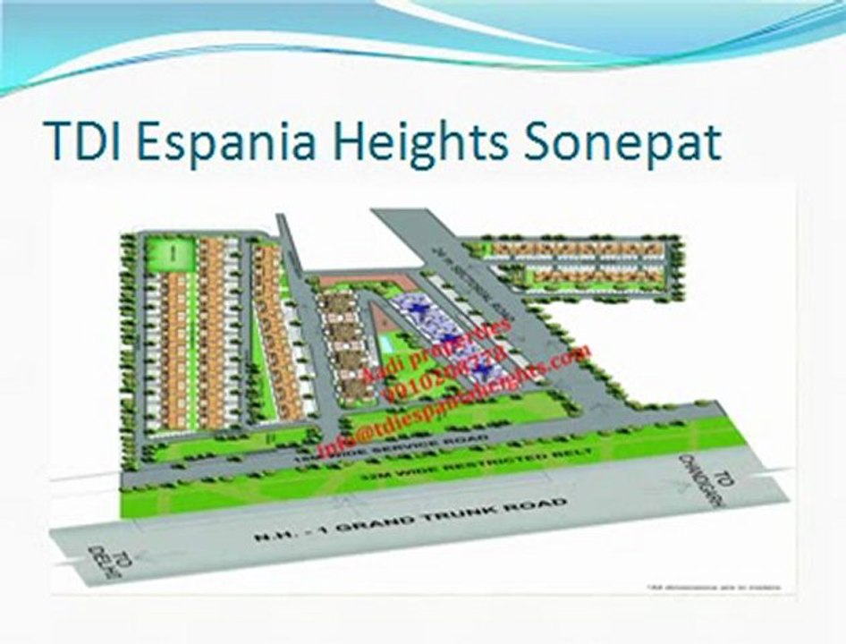 TDI Espania Heights Sonepat Original Booking with 9910208778