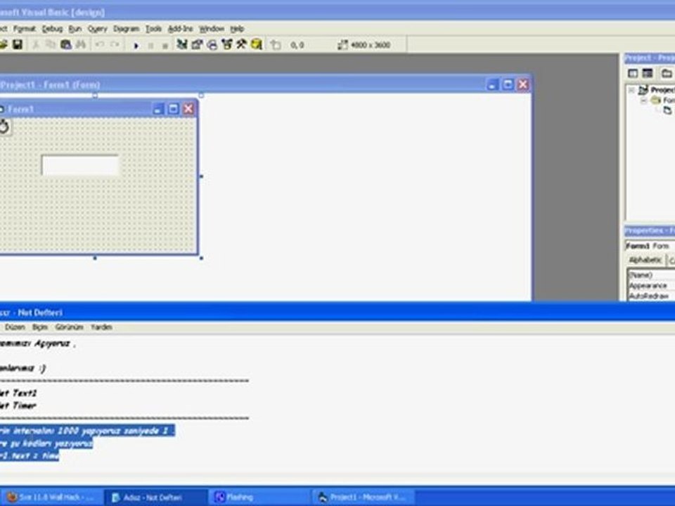 Visaul Basic 6.0 Basit Analog Saat yapımı - Frmcs.net | Ders1
