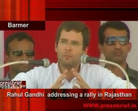 Congress General Secretary Rahul Gandhi addressing a rally in Barmer(Rajasthan), 3rd May 2009