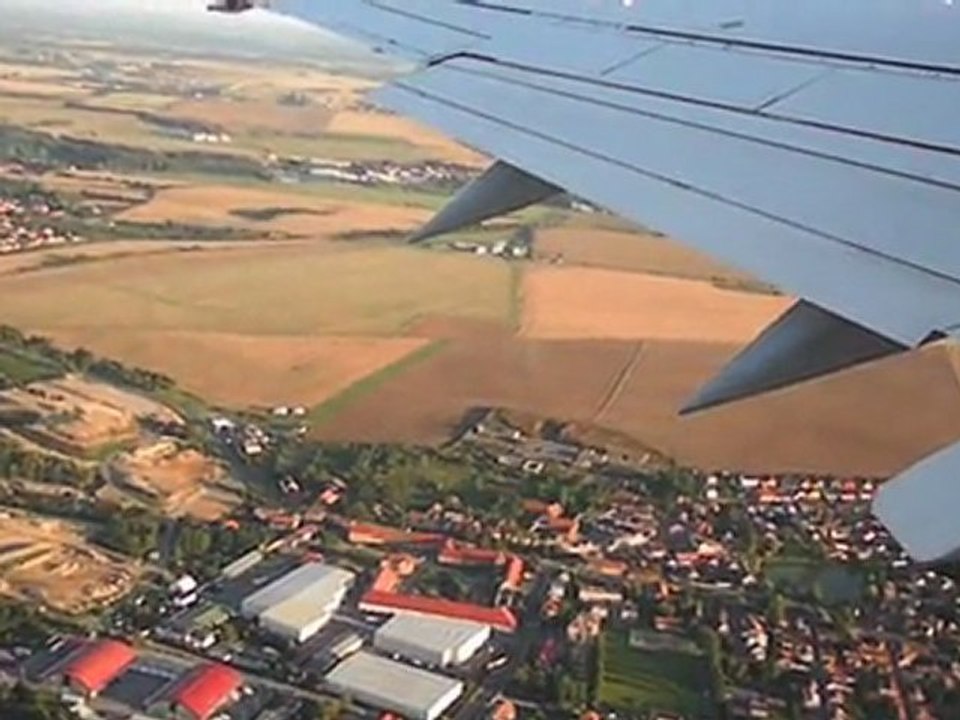 Taking off from Prague, Czech Republic (PRG) to Frankfurt (FRA)