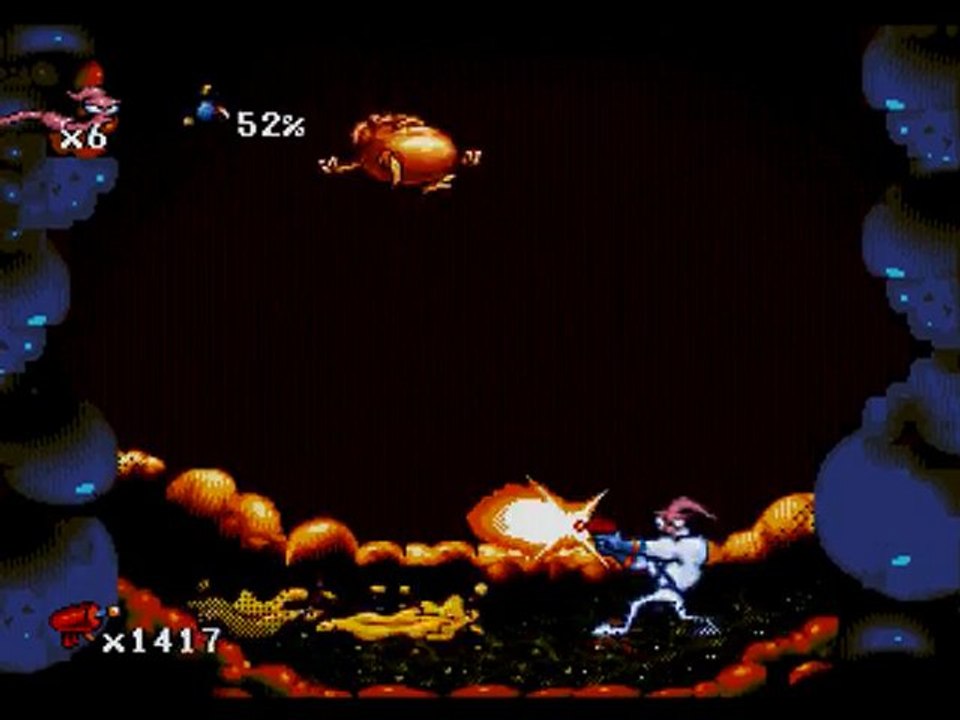 (Walkthrough) Earthworm Jim - bonus 1 (le niveau de la Megadrive)